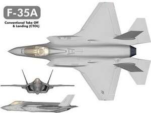 תרשים של מטוס הקרב העתידי חמקן F-35 תרשים של מטוס הקרב העתידי חמקן F-35