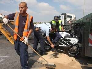 תאונת האופנוע שאירעה היום ליד מושב גאליה. תאונת האופנוע שאירעה היום ליד מושב גאליה.