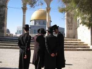 קבוצת חרדים מבקרת בהר הבית קבוצת חרדים מבקרת בהר הבית