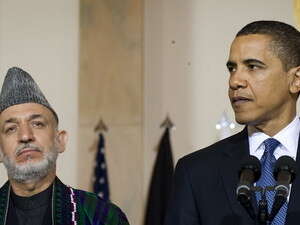 ברק אובמה עם חמיד קרזאי ברק אובמה עם חמיד קרזאי