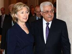 מזכירת המדינה האמריקאית הילארי קלינטון עם יו''ר הרשות הפסטינית אבו-מאזן מזכירת המדינה האמריקאית הילארי קלינטון עם יו''ר הרשות הפסטינית אבו-מאזן