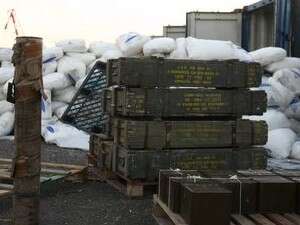 נשק ותחמושת שנלכדו על ספינת הנשק פרנקופ שהובילה נשק מאיראן לסוריה נשק ותחמושת שנלכדו על ספינת הנשק פרנקופ שהובילה נשק מאיראן לסוריה