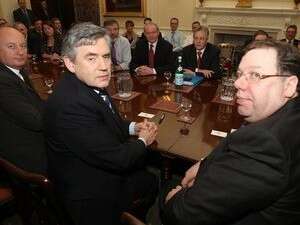 ראשי הממשלות בשיחות החירום בצפון אירלנד. ראשי הממשלות בשיחות החירום בצפון אירלנד.