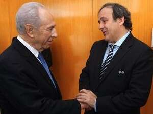 שמעון פרס עם מישל פלאטיני, היום שמעון פרס עם מישל פלאטיני, היום