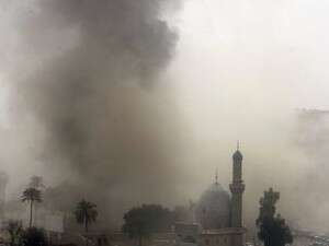 זירת אחד הפיצוצים בבגדד. זירת אחד הפיצוצים בבגדד.