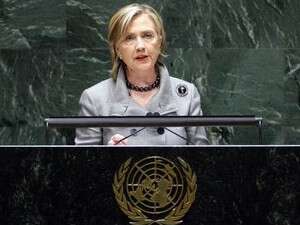 הילארי קלינטון בנאומה בוועידת האמנה לאי הפצת נשק גרעיני של האו הילארי קלינטון בנאומה בוועידת האמנה לאי הפצת נשק גרעיני של האו