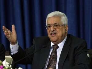 אבו-מאזן במסיבת עיתונאים ברמאללה, היום אבו-מאזן במסיבת עיתונאים ברמאללה, היום