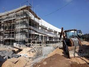 אתר הבנייה של תיכון מקיף ה' באשקלון אתר הבנייה של תיכון מקיף ה' באשקלון