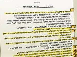 ''מסמך גלנט'' כפי שהופיע במעריב ''מסמך גלנט'' כפי שהופיע במעריב