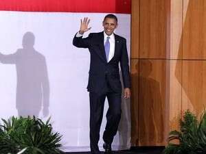 אובמה מתקבל באוניברסיטת ג'קרטה. אובמה מתקבל באוניברסיטת ג'קרטה.