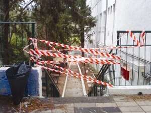 המקום בו קרס קו המתח בעירוני ה' בשבוע שעבר המקום בו קרס קו המתח בעירוני ה' בשבוע שעבר