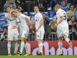 שחקני ריאל חוגגים אתמול. לא כוחות שחקני ריאל חוגגים אתמול. לא כוחות