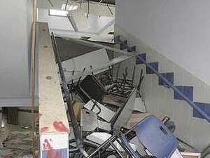 הרס בבית הספר בג'יסר א-זרקא הרס בבית הספר בג'יסר א-זרקא