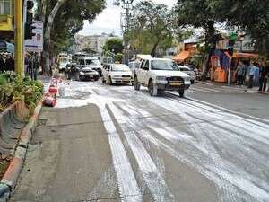 רחוב הרצל ברחובות אחרי נפילת הצבע רחוב הרצל ברחובות אחרי נפילת הצבע