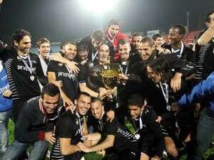 שחקני עירוני קרית שמונה חוגגים זכייה בגביע הטוטו, הערב שחקני עירוני קרית שמונה חוגגים זכייה בגביע הטוטו, הערב