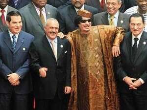 קדאפי עם נשיאי מצרים, תימן וטוניסיה קדאפי עם נשיאי מצרים, תימן וטוניסיה