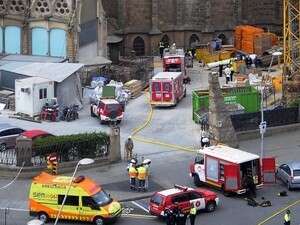 אזור השרפה בכנסיית סגרדה פמיליה בברצלונה, היום. אזור השרפה בכנסיית סגרדה פמיליה בברצלונה, היום.