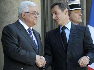 אבו-מאזן וסרקוזי בפגישה בפריז, אתמול. אבו-מאזן וסרקוזי בפגישה בפריז, אתמול.