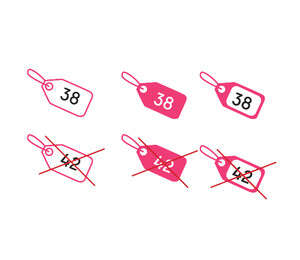 תווית עם 38, גם אם את 42 תווית עם 38, גם אם את 42