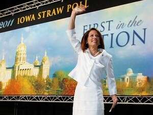 מישל בקמן בכינוס באיווה. מישל בקמן בכינוס באיווה.