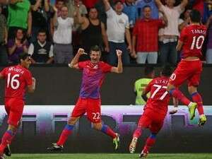 שחקני סטיאווה בוקרשט חוגגים. חזרו לנצח שחקני סטיאווה בוקרשט חוגגים. חזרו לנצח