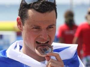 מיכאל דמיטרייב עם מדליית הארד, היום. שאפו מיכאל דמיטרייב עם מדליית הארד, היום. שאפו