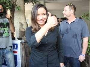 יחימוביץ' במטה הבחירות שלה בתל אביב, בסיבוב הראשון של הבחירות יחימוביץ' במטה הבחירות שלה בתל אביב, בסיבוב הראשון של הבחירות
