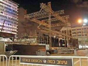 הבמה המרכזית של יום העצמאות בכיכר רבין בתל אביב, אתמול הבמה המרכזית של יום העצמאות בכיכר רבין בתל אביב, אתמול