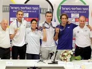 נבחרת השחייה של ישראל, הערב במשרדי הוועד האולימפי נבחרת השחייה של ישראל, הערב במשרדי הוועד האולימפי
