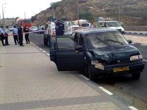זירת הרכב שפגע זירת הרכב שפגע