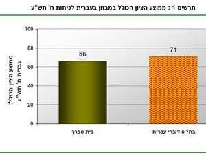 גרף לדוגמא שפרסם משרד החינוך גרף לדוגמא שפרסם משרד החינוך