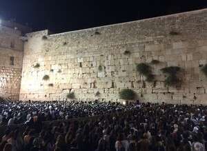 תפילה בכותל להשבת הנערים החטופים, אמש תפילה בכותל להשבת הנערים החטופים, אמש