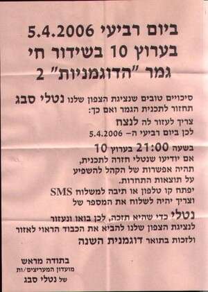 הפלאייר של סבג לקראת הגמר הפלאייר של סבג לקראת הגמר