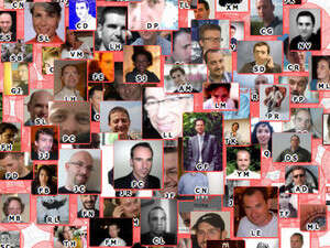 תרשים עם תמונות של אנשים ברשת חברתית תרשים עם תמונות של אנשים ברשת חברתית