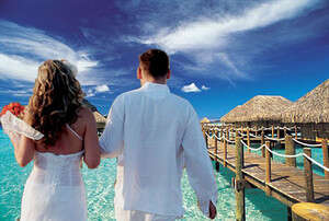 חתן וכלה בחוף טרופי חתן וכלה בחוף טרופי