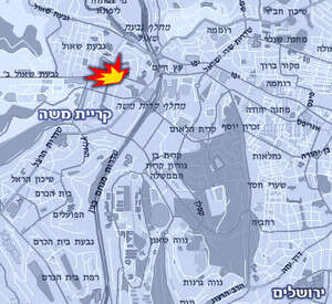 מפת אזור הפיגוע מפת אזור הפיגוע