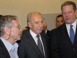 אל גור,שמעון פרס ועמוס עוז בכנס דן דוד אל גור,שמעון פרס ועמוס עוז בכנס דן דוד