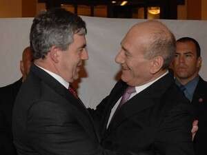 אהוד אולמרט וראש ממשלת בריטניה, גורדון בראון אהוד אולמרט וראש ממשלת בריטניה, גורדון בראון