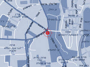 זירת הפיגוע בירושלים. זירת הפיגוע בירושלים.