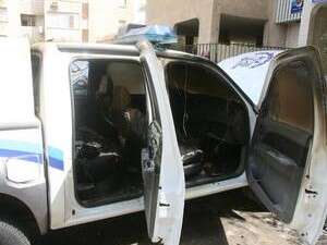 ניידת המשטרה שנשרפה ניידת המשטרה שנשרפה