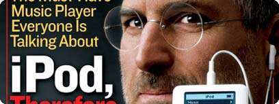 iPod ומנכ''ל אפל, סטיב ג'ובס, על שער מגזין ניוזוויק