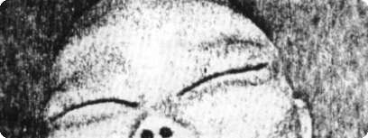 Humanois alien from the Roswell ufo frash, 1947.
מתוך הספר: ufo glasnost