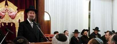 הרב יונה מצגר נואם בטקס. צילום:
אמ-טי-איי