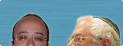 הרב ישראל רוזן ורועי לחמנוביץ.
ארכיון. עיבוד מחשב: גל חן