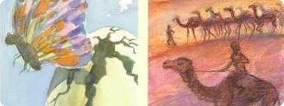 מימין לשמאל: קלף מחפיסת 1001 ומחפיסת קופ