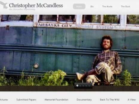 צילום מסך מתוך: christophermccandless.info צילום מסך מתוך: christophermccandless.info