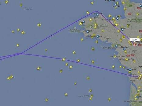 צילום מסך: מתוך אתר flightradar24 צילום מסך: מתוך אתר flightradar24