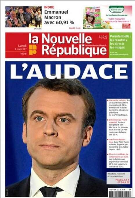 צילום: שער העיתון La Nouvelle republique צילום: שער העיתון La Nouvelle republique