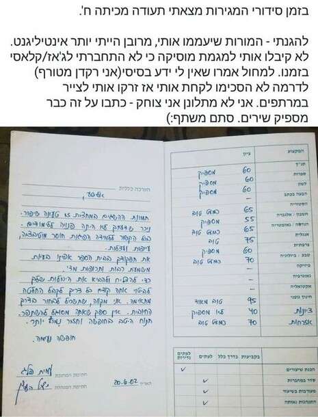 מתוך הפייסבוק מתוך הפייסבוק