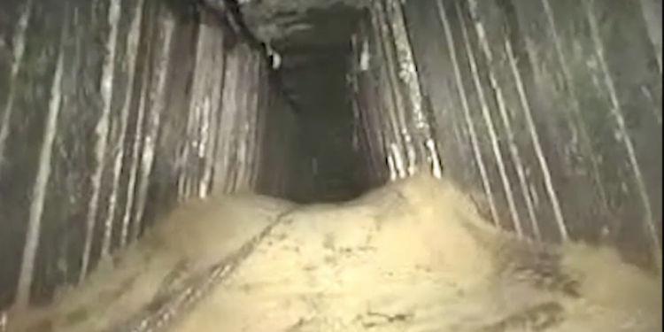 מנהרת הטרור שהושמדה. צילום: דובר צה מנהרת הטרור שהושמדה. צילום: דובר צה"ל